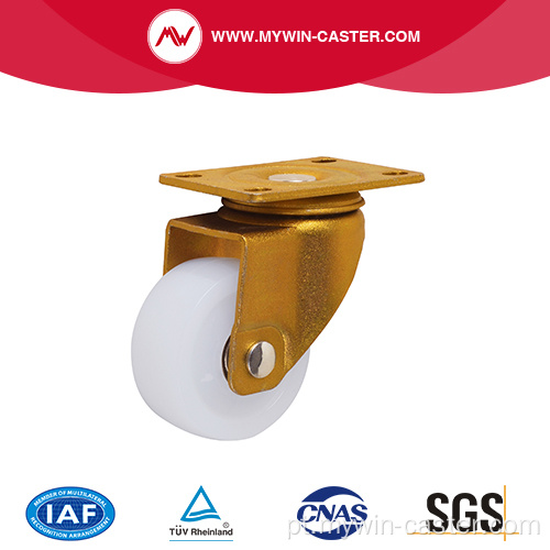 Rodízio industrial da cor resistente do ouro da roda de nylon